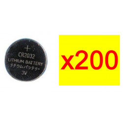 Pack 200 3vdc lithium knopfzelle cr2032 lithiumknopfzelle lithium knopfzelle lithium knopfzellen lithiumknopfzellen hq - 1