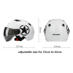 Caschi da motocicletta elettrica per adulti da 53 a 61 cm Casco mezzo casco da motociclista Casco da moto o da moto