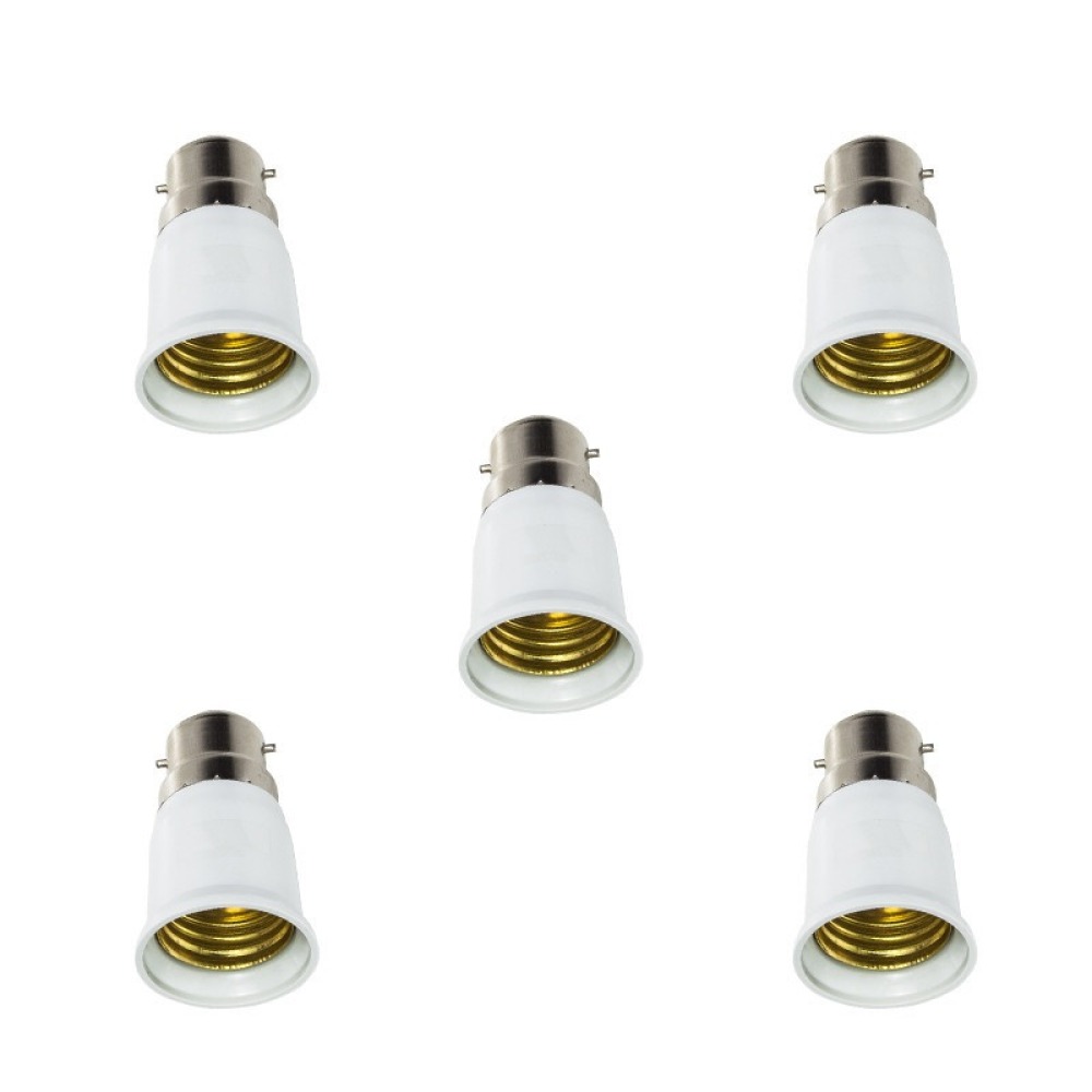 5 b22 a e27 adattatore convertitore portalampada lampada led 12v 24v 48v 220v presa di adattamento 5 star lighting ltd - 2