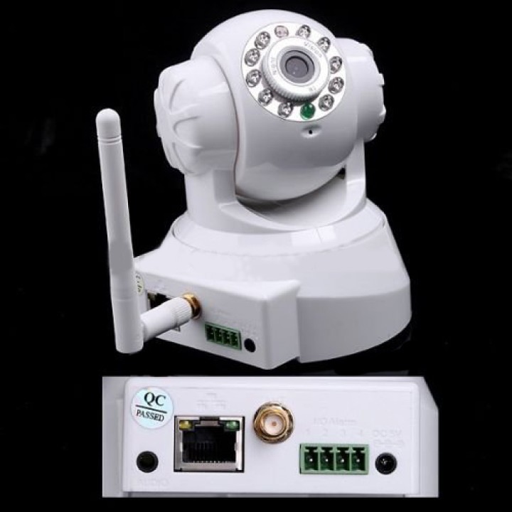 Wifi ip camera wireless alimentato iphone compatibile colore audio pan tilt sensore di movimento jr international - 1