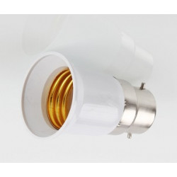 B22 a e27 adattatore convertitore portalampada lampada led 12v 24v 48v 220v presa di adattamento jr international - 1