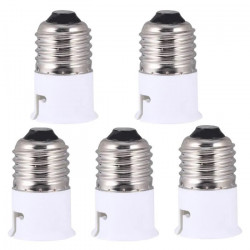 5 Adaptador convertidor de socket e27 b22 ha conducido bombilla de la lámpara 12v 24v 48v 220v toma de adaptación jr internation