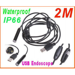 Usb endoscope ip66 waterproof inspection camera borescope 2m jr international - 1