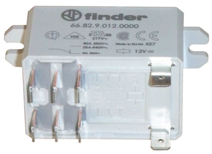 Finder relay 12v rt 2 30a/250v rlf6682 9012 series 66 12vdc 30a 2 inverters cen - 1
