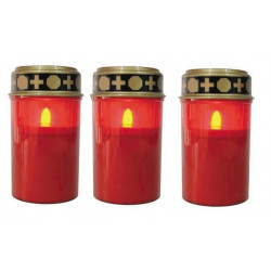 Pack 3 led candle cemetery jr international - 6
