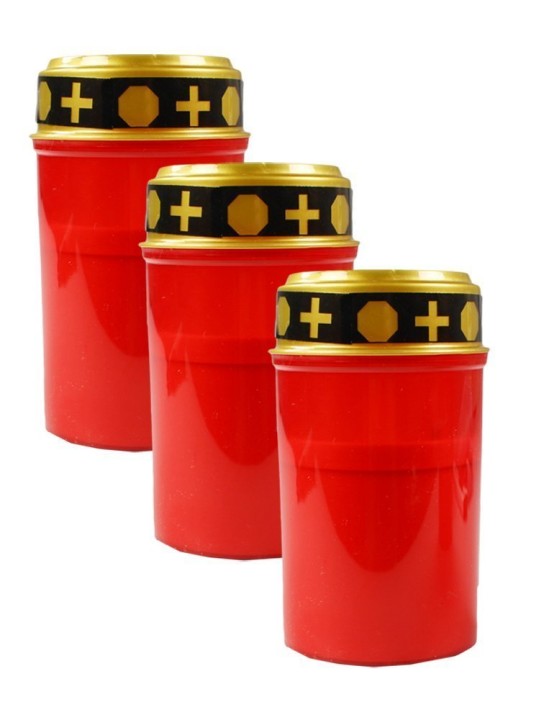 Pack 3 novena de la noche lamp led iluminacion ampulosa vela a pilas jr international - 1