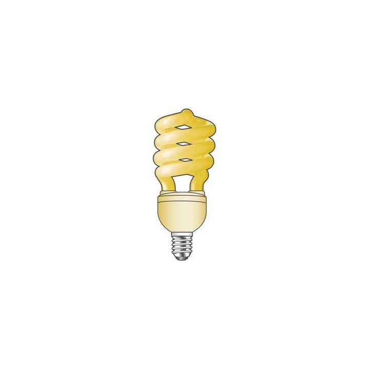 Yellow bulb e27 anti mosquitoes buzz off 36w 120w equivalent compact fluorescent spiral 220v 240v jr international - 3