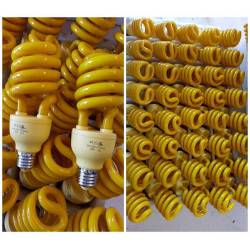 Yellow bulb e27 anti mosquitoes buzz off 36w 120w equivalent compact fluorescent spiral 220v 240v jr international - 4