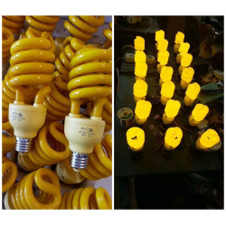 Yellow bulb e27 anti mosquitoes buzz off 36w 120w equivalent compact fluorescent spiral 220v 240v jr international - 6