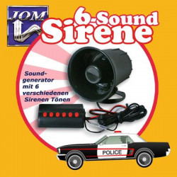 Sirena electrónica 12v 25w 110db policía americana usa fbi 6 sonidos barco bombero camión ambulancia jr international - 1