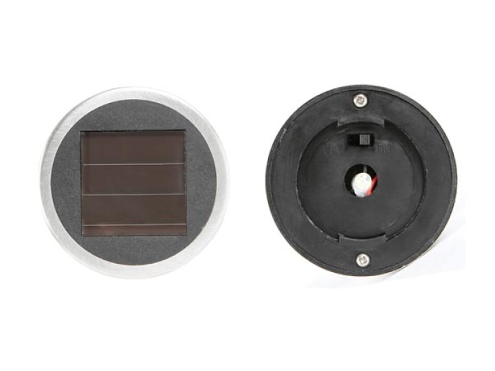 Lámpara solar para jardín con poste de acero inoxidable expositor de 24 uds velleman - 1