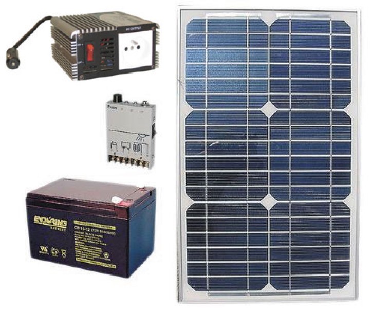 Solar panel pack 20w + rechargeable batterie + converter 150w 12vcc 220vac solar panels solar panel solar panel jr international