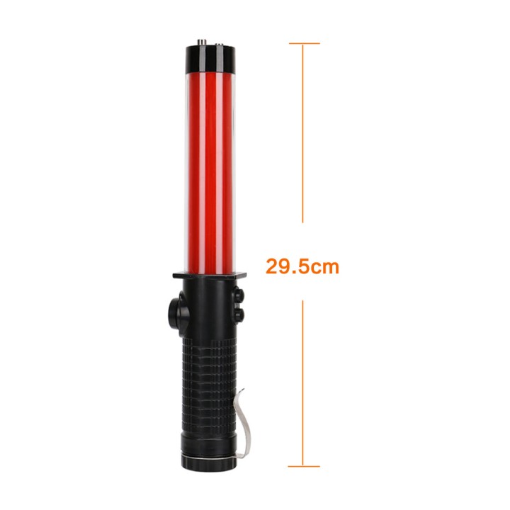 2 Bastone luminoso da 26 cm torcia a LED che illumina il traffico stradale dell'aeroporto a luce rossa eclats antivols - 5