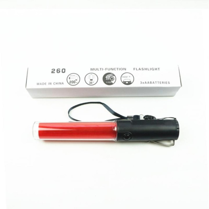2 Bastone luminoso da 26 cm torcia a LED che illumina il traffico stradale dell'aeroporto a luce rossa eclats antivols - 9