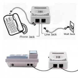 Amplificador de teléfono fijo con timbre muy fuerte para personas mayores