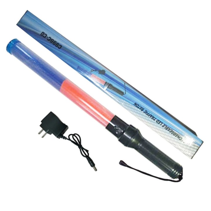 Baton luce ricaricabile led blu rosso Illuminazione traffico stradale aeroporto treno segnalazione