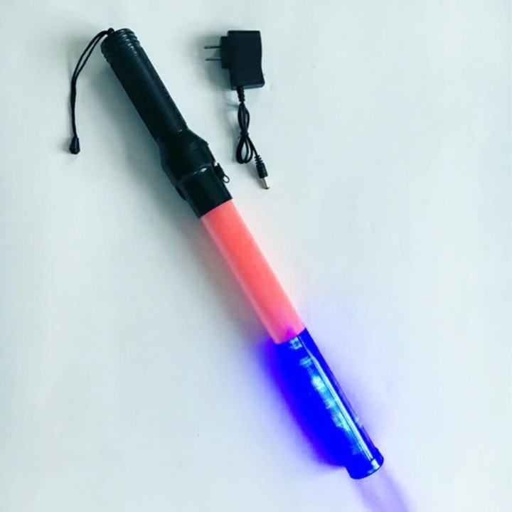 Baton luce ricaricabile led blu rosso Illuminazione traffico stradale aeroporto treno segnalazione