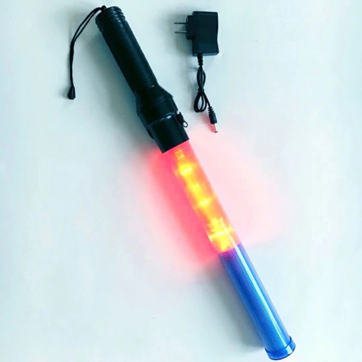 Baton luce ricaricabile led blu rosso Illuminazione traffico stradale aeroporto treno segnalazione