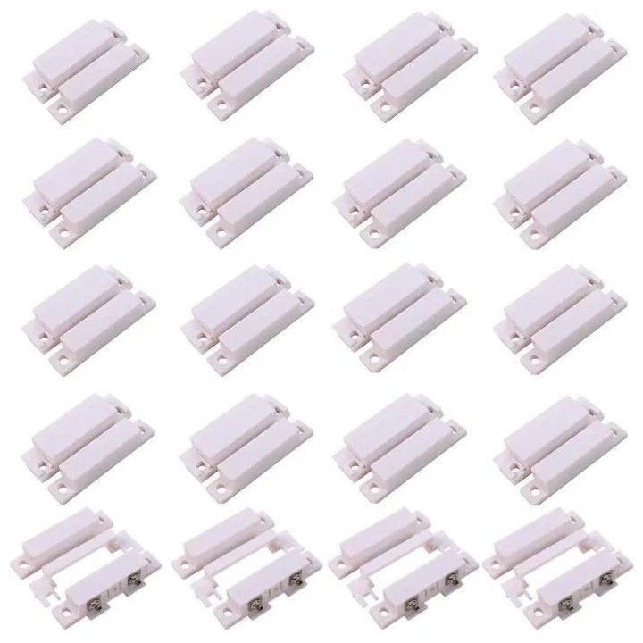 20 Contatto magnetico nf sporgente bianco detettore aperture jr international - 3