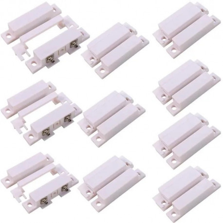 10 Detector surface mounting nc magnetic contact, white alarm detector alarm sensor switches magnetic door sensors white jr inte