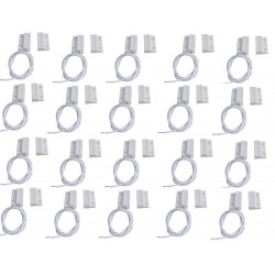 20 Contatto nf sporgente 23 millimetri bianco rivelatore magnetico di apertura sensore 114ms per allarme jr international - 2