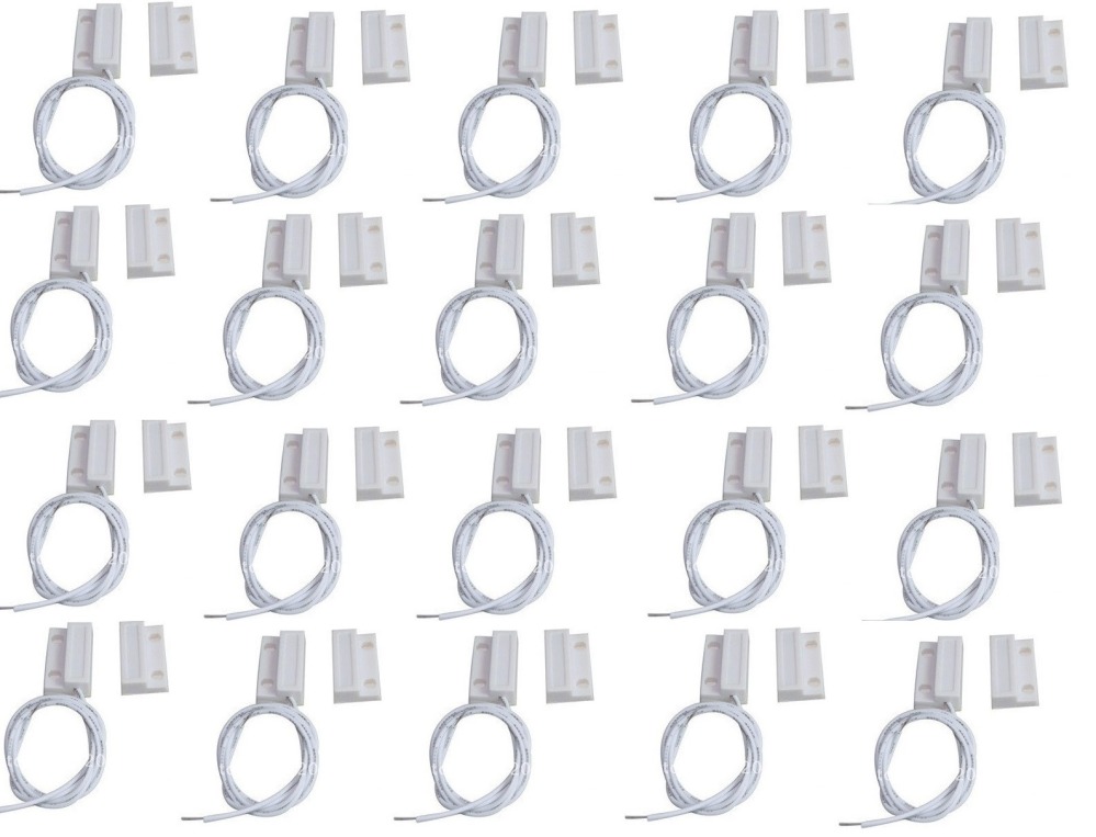 20 Contacto nf sobresale 23mm detector magnético de apertura blanco 114ms sensor de alarma jr international - 2