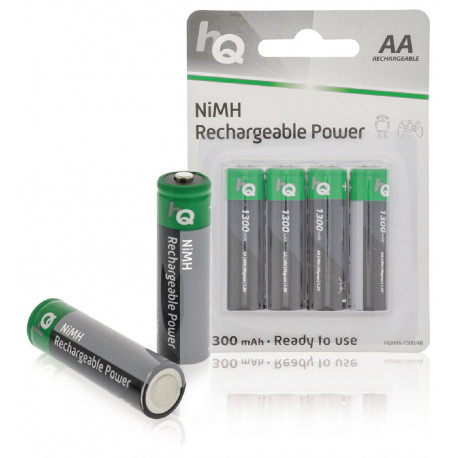 Batterie ricaricabili hq nimh 1.2v 1300mah aa (4pz 1bl) hq - 3