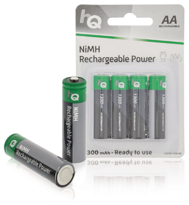 Batterie ricaricabili hq nimh 1.2v 1300mah aa (4pz 1bl) hq - 3