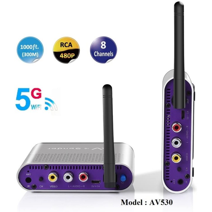 Sender-empfänger-audio / video sender 5,8 ghz 4-kanal wireless jr international - 5