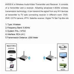 Transmisor receptor de audio / vídeo remitente 5.8ghz 4 canales inalámbricos jr international - 10