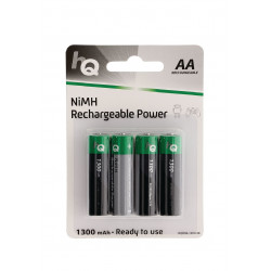 Batterie ricaricabili hq nimh 1.2v 1300mah aa (4pz 1bl) hq - 2