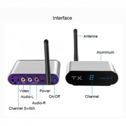 Transmisor receptor de audio / vídeo remitente 5.8ghz 4 canales inalámbricos jr international - 11