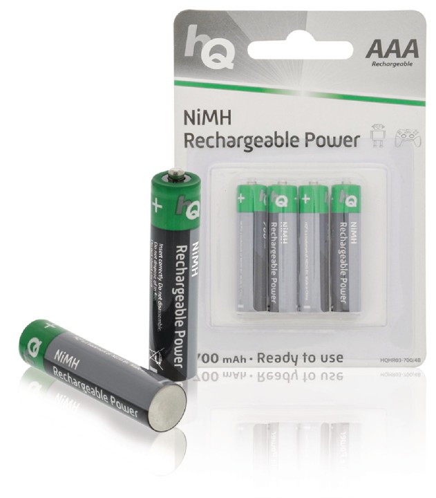 Batterie ricaricabili hq nimh 1.2v 700mah aaa (4pz 1bl) konig - 5