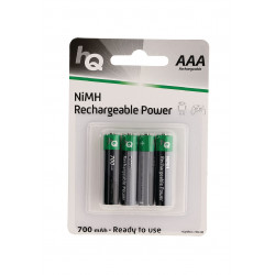 Batteries nimh aaa 700mah 1.2v rechargeables hq konig - 3
