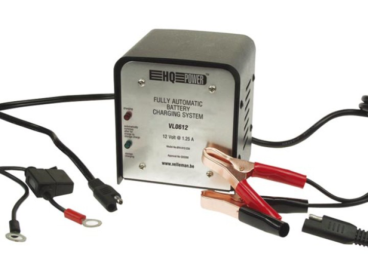 Vollautomatisches batterieladegerat fur bleiakkus 6v 1.25a velleman - 1