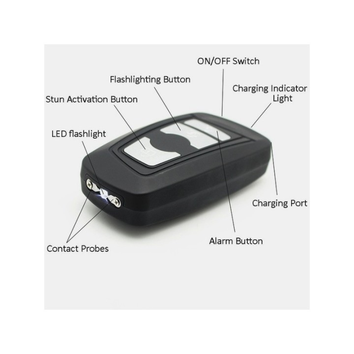 Shocker compact one led 1000KV S27 batterie rechargeable sécurité arme défense électrique