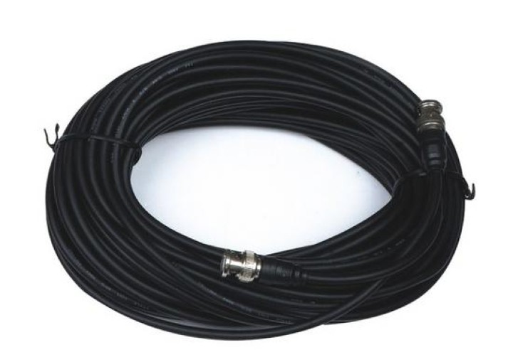 Cable 75 ohm 20m male bnc to male bnc video surveillance accessories cables wires jr international - 1