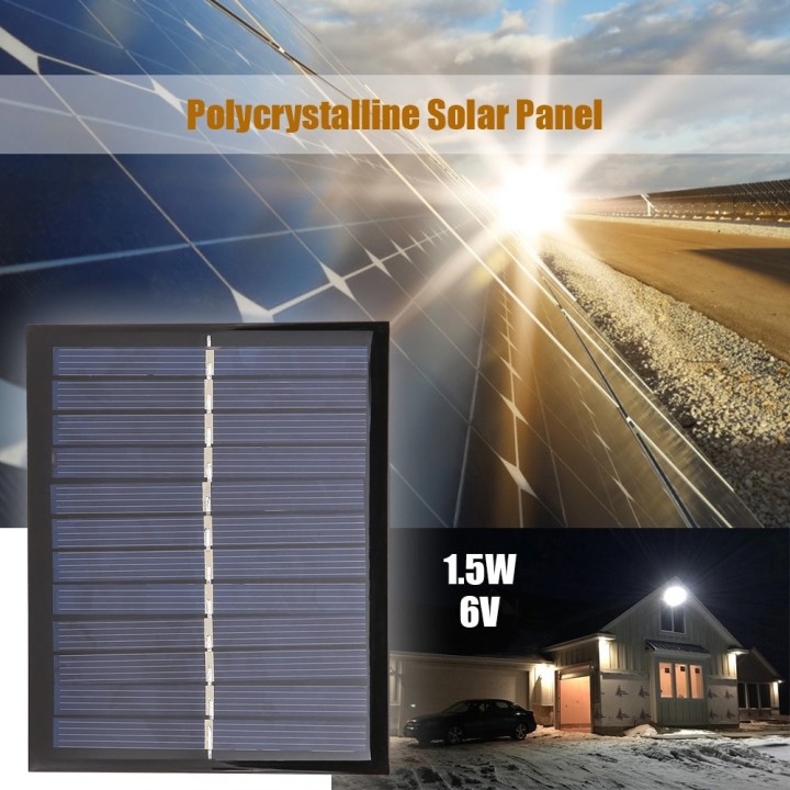 Panneau Solaire 6v 1.5w 112 * 91 * 3mm Chargeur pour batterie alimentation systeme energie
