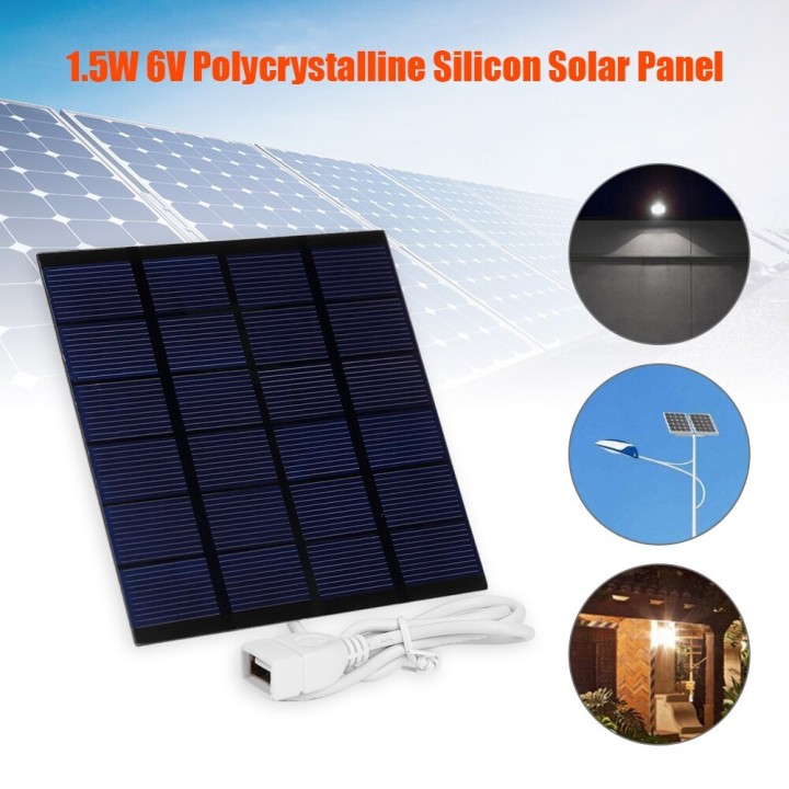 Pannello solare 6v 1.5w 112 * 91 * Caricabatterie da 3 mm per l'alimentazione del sistema di alimentazione a batteria