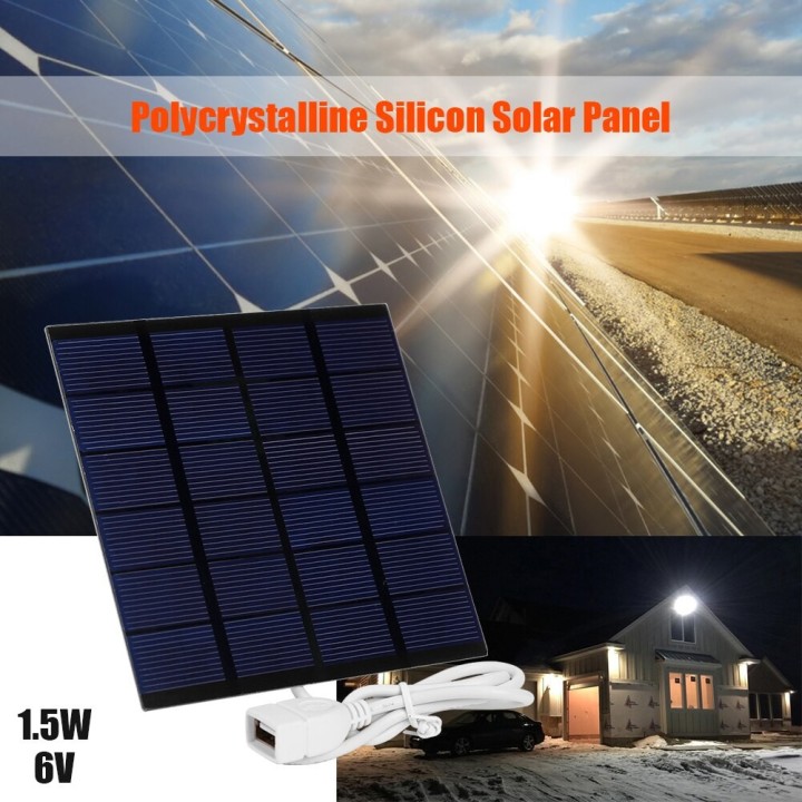 Solar Panel 6v 1.5w 112 * 91 * 3mm Charger for battery power system power supply