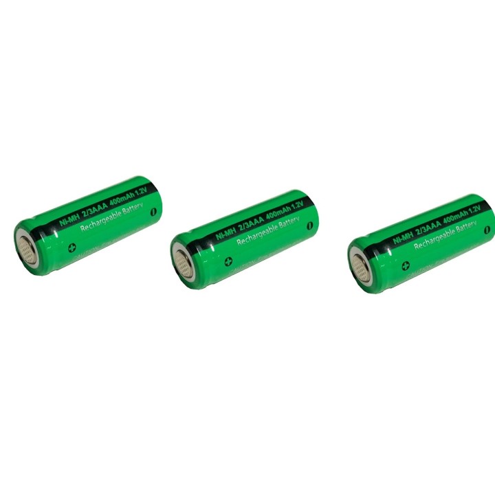 1,2 V 2 / 3AAA wiederaufladbare batterie 400 mah 2/3 AAA ni-mh nimh zelle mit tab pins für elektrorasierer rasierer