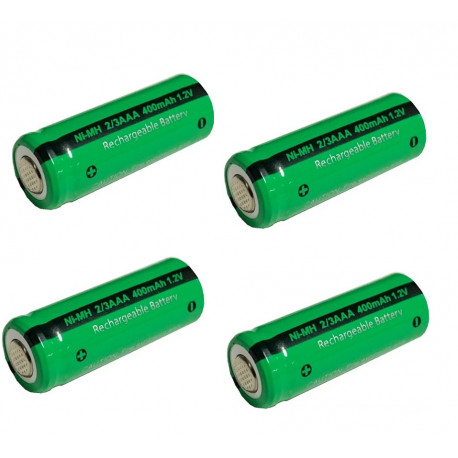 4 Batterie rechargeable 2/3AAA ni-mh 400mAh 1.2v Classe énergétique A++ nimh