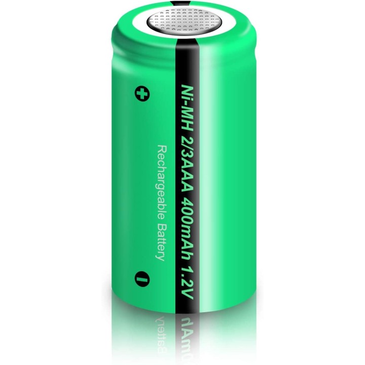 1.2V batería recargable 2 / 3AAA 400mah 2/3 AAA ni-mh nimh cell con los pernos de la pestaña