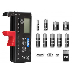 Probador de capacidad de batería digital universal BT-168D Indicador de carga a cuadros de batería Diy Prueba BT168D