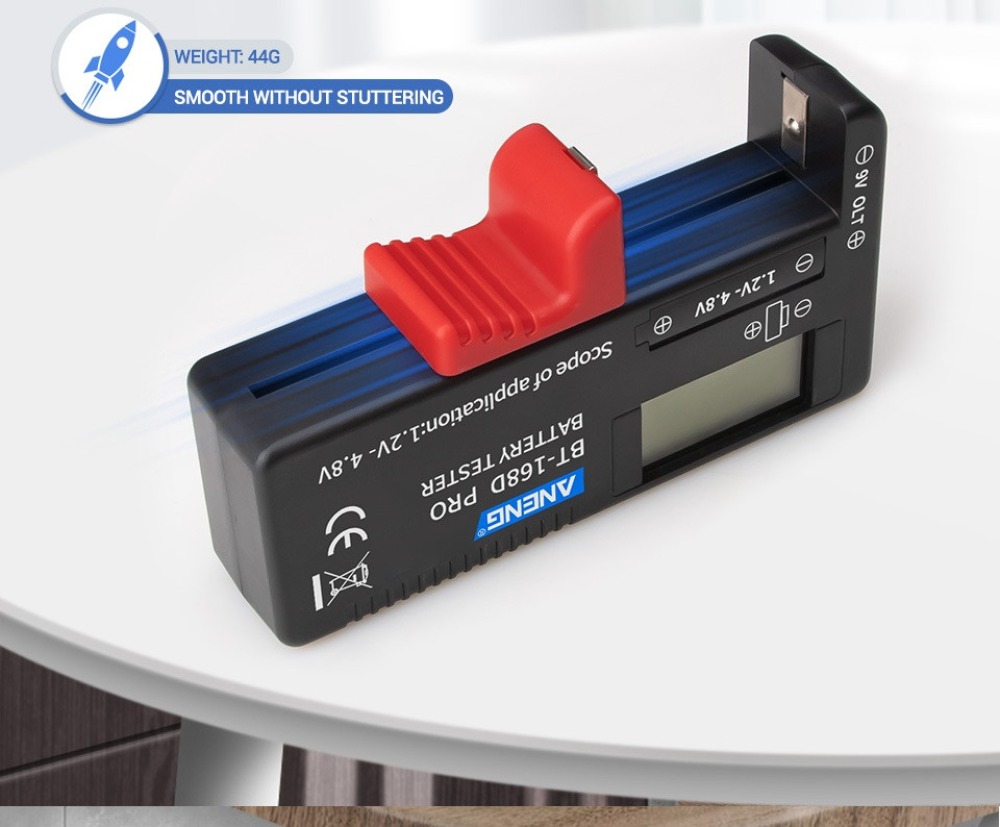 Testeur de piles aaa (lr3), aa (lr6), c (lr14), d (lr20), 9v et piles bouton BT-168D