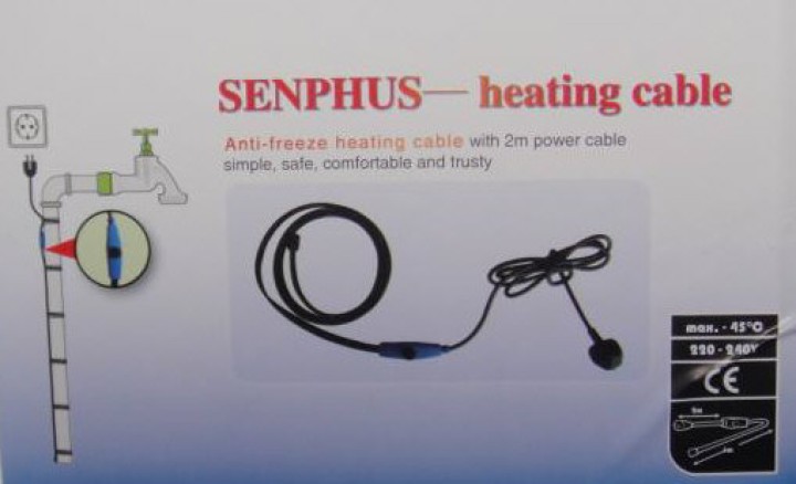 Frostschutzkabel elektroheizung kabel 2x3m  6m 120 kalten gel rohr rohr thermostat-option velleman - 7