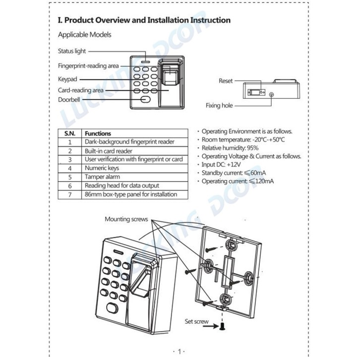 contrôle d'accès d'empreinte digitale biométrique 12v contrôleur de porte autonome usb 125K HZ RFID