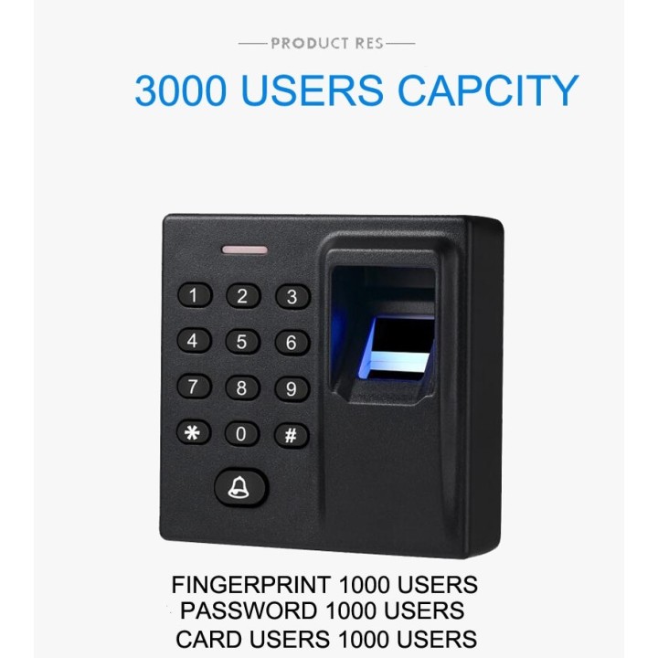 12V biometrische Fingerabdruck-Zugangskontrolle USB 125k Hz RFID Standalone-Türcontroller