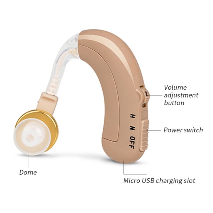 Appareil auditif rechargeable usb sonotone prothese auditive amplificateur son contour oreille c109 axon
