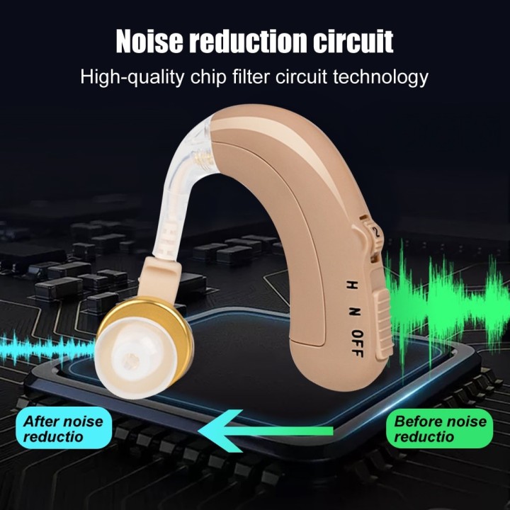 Audífono recargable usb sonotone audífono amplificador de sonido detrás de la oreja c109 axon